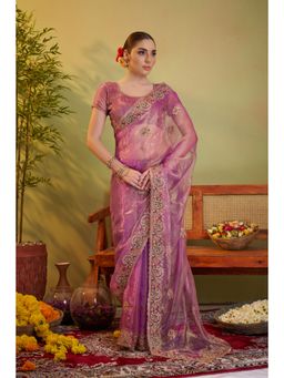 KALISTA - Embellished Saree with Unstitched Blouse