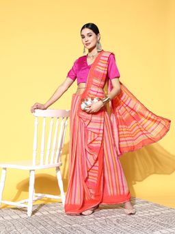 KALISTA - Women Sequined Embellished Saree with Unstitched Blouse