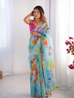 KALISTA - Organza Saree with Unstitched Blouse