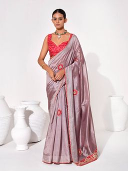 KALISTA - Ethnic Motifs Embellished Saree with Unstitched Blouse