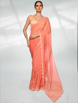 KALISTA - Embellished Beads and Stones Organza Saree with Unstitched Blouse