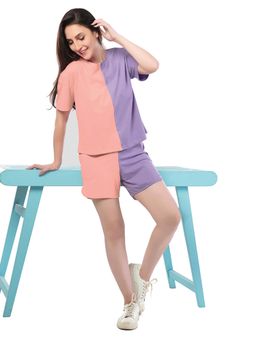 Juliet - Womens Color Fusion - Co-Ord Scs - 24033 Peach (Set of 2)