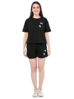 Juliet - Womens Pocket Panda - Co-Ord Scs - 24041 Black (Set of 2)