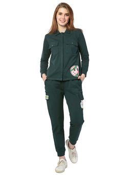 Juliet - Womens Happy Thoughts - Co-Ord Scs - 24057 Bottle Green (Set of 2)