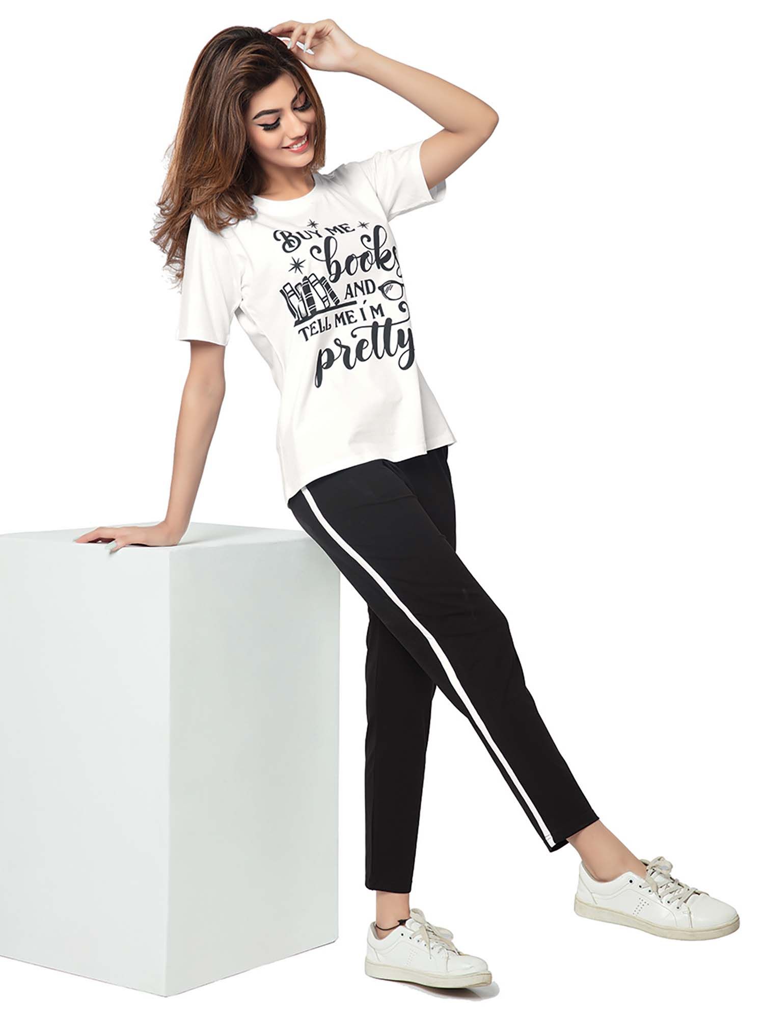 juliet Womens Bookworm Beauty - Co-Ord Scs - 24108 White (Set of 2)-picture-38