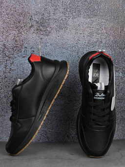 Jove - Women Black Solid Sneakers