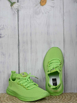 Jove - Women Green Solid Sneakers