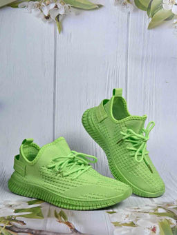 Jove - Women Green Solid Sneakers