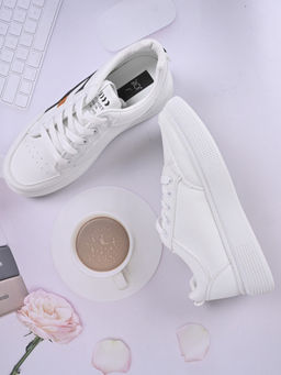 Jove - Women White & Black Colourblocked Sneakers