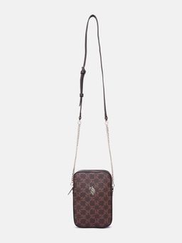 U.S. POLO ASSN. - Cruz Brown Monogram Detail Sling Bag (S)