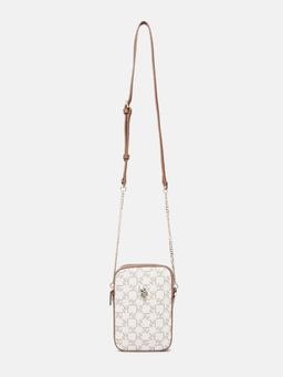 U.S. POLO ASSN. - Cruz Brown Monogram Detail Sling Bag (S)
