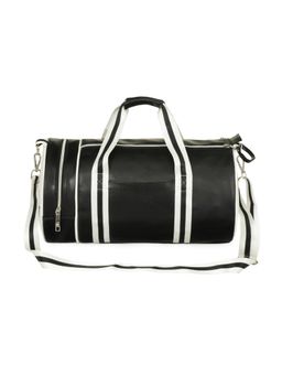 Nautica - Unisex 26L PU Vegan Leather Barrel Duffel Bag with Detachable Strap (M)