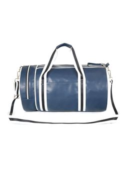 Nautica - Unisex 26L PU Vegan Leather Barrel Duffel Bag with Detachable Strap (M)