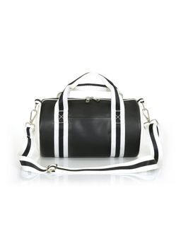 Nautica - Unisex 7L PU Mini Black Barrel Duffel Bag with Detachable Strap (S)