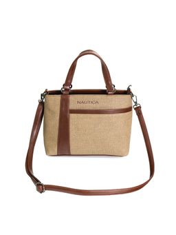 Nautica - Women's Small 5L Brown PU Satchel Bag With Detachable Strap