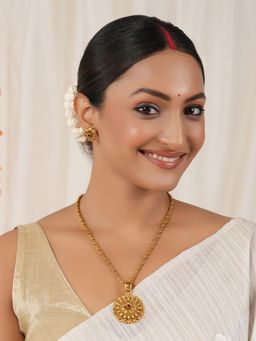 Smars Jewelry - Stunning Bold Antique Gold Plated Pendant Set