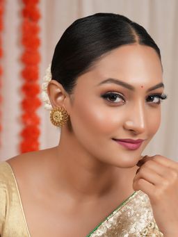 Smars Jewelry - Antique Gold Stone Stud Earrings