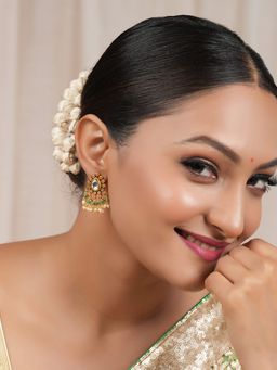 Smars Jewelry - Stunning Antique Gold Stone Drop Kundan Earrings