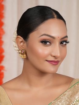 Smars Jewelry - Antique Gold Stone Pearl Drop Earrings