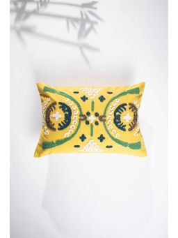 Freedom Tree - Mirror Garden Pure Cotton And Polyester Multi-Colored Cushion Cover - 16 X 24 Inches