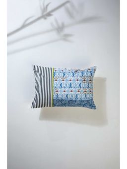 Freedom Tree - Patch Of Blue Pure Cotton Blue Cushion Cover - 14 X 20 Inches