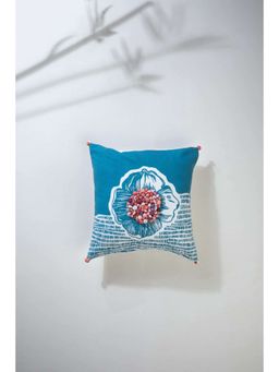 Freedom Tree - Kuru Cotton Duck Blue Cushion Cover - 16 X 16 Inches