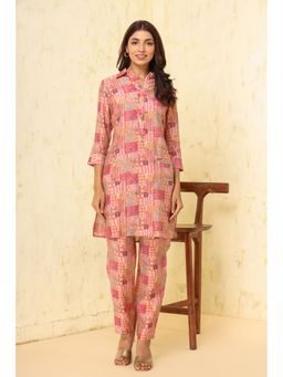 Zari Jaipur - Pink Printed Co-ord (Set of 2)