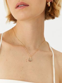 Accessorize London - Women's Crown Pendant Necklace