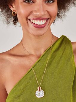 Accessorize London - Women's Marble Resin Longline Pendant Necklace