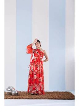 XAYA - Naila One Shoulder Maxi Dress