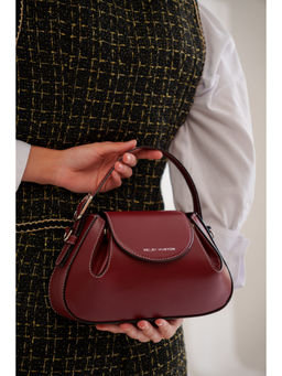 Kelby Huston - Oline Top Handle Handbag Maroon
