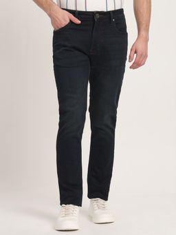 JadeBlue - Dark Blue Cotton Stretch Washed Slim Fit Jeans