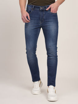 JadeBlue - Blue Cotton Stretch Washed Slim Fit Jeans