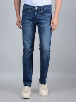 CRIMSOUNE CLUB - Men Blue Straight Jeans