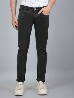 CRIMSOUNE CLUB - Men Olive Jeans