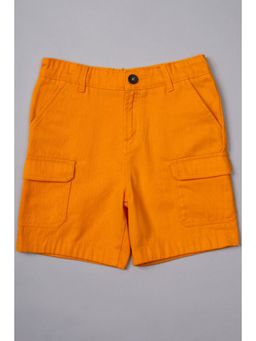 One Friday - Kids Boys Orange Shorts With Cargo Pockets