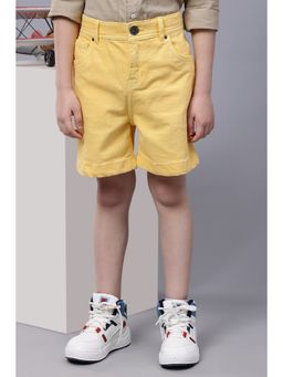 One Friday - Kids Boys Yellow Denim Shorts
