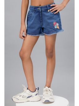 One Friday - Girls Blue Denim Hot Shorts