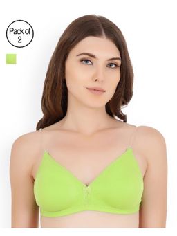 Floret - Pack of 2 Solid T-shirt Bra - Green