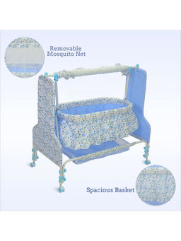 Mee Mee - Premium Newborn Sleep Swing Cradle with Mosquito Net and Storage Basket