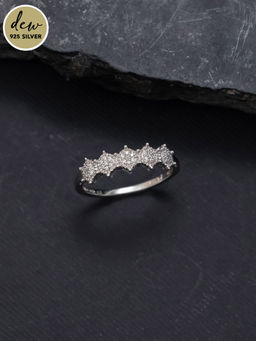 Pipa Bella by Nykaa Fashion - Sterling Silver Cubic Zirconia Azute Ring (12)