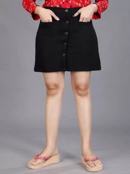 Codaisy PRO - Women's Black Western Style Denim Skirt