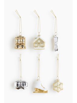 H&M - Gold 6-Pack Christmas Decorations