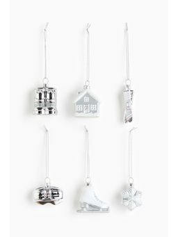 H&M - Silver 6-Pack Christmas Decorations