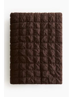 H&M - Brown Quilted Cotton Bedspread