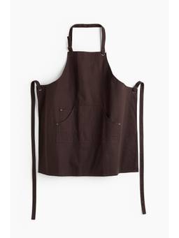 H&M - Brown Cotton Canvas Apron