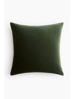 H&M - Green Cotton Velvet Cushion Cover