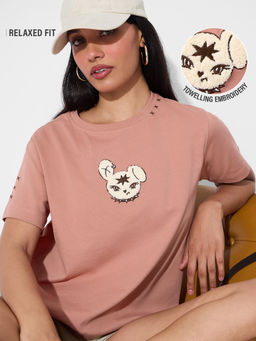 The Souled Store - Originals: Pink Baddie Women T-Shirt