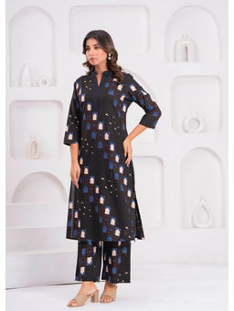 Autumnlane - Black Printed Kurta and Pant (Set of 2)