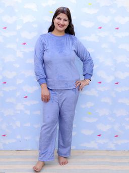 The Mom Store - Blue Azure Snuggle Fleece Co-ord Set (Set of 2)